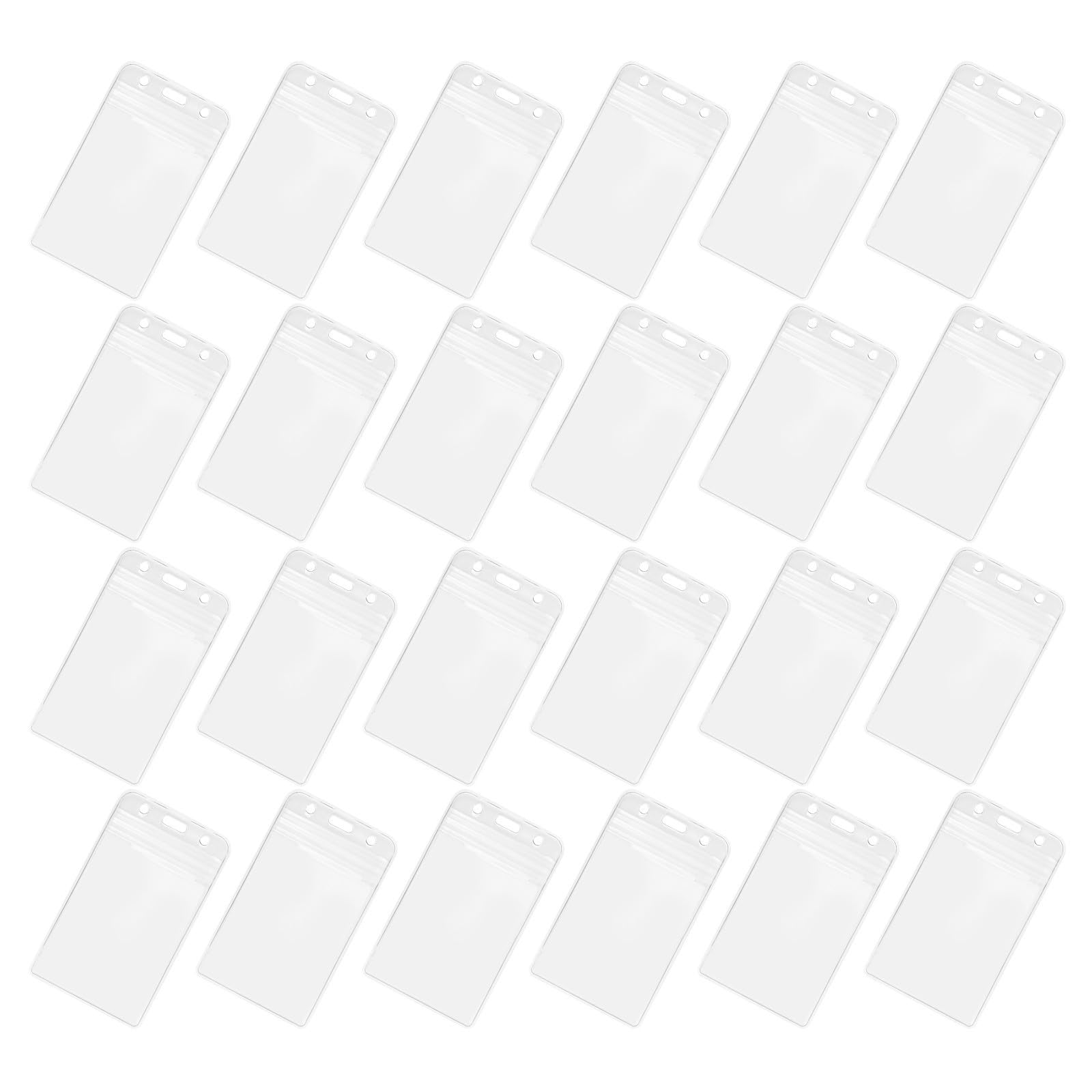 Funda para tarjetas de identificación vertical resistente a rayaduras, pack de 100 piezas 8