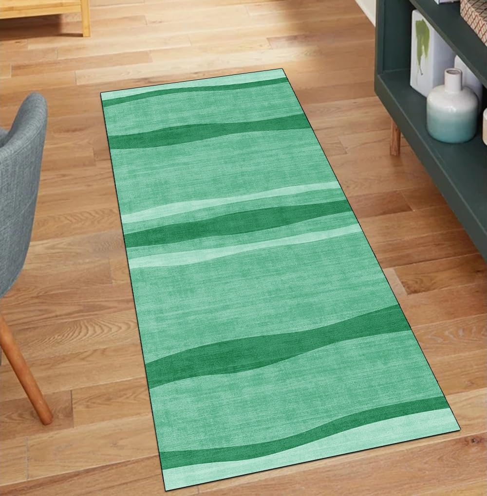 Alfombra de pasillo antideslizante y lavable con diseño abstracto