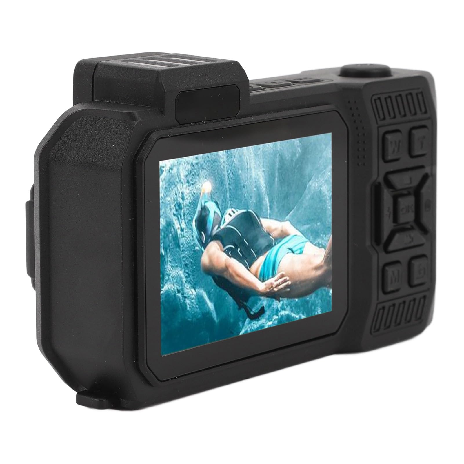 Appareil Photo Numérique étanche 4K 65 MP pour la Plongée en Apnée, Caméra sous-Marine à Double écran avec Mise au Point Automatique avec Batterie de 2 500 MAh, Indice