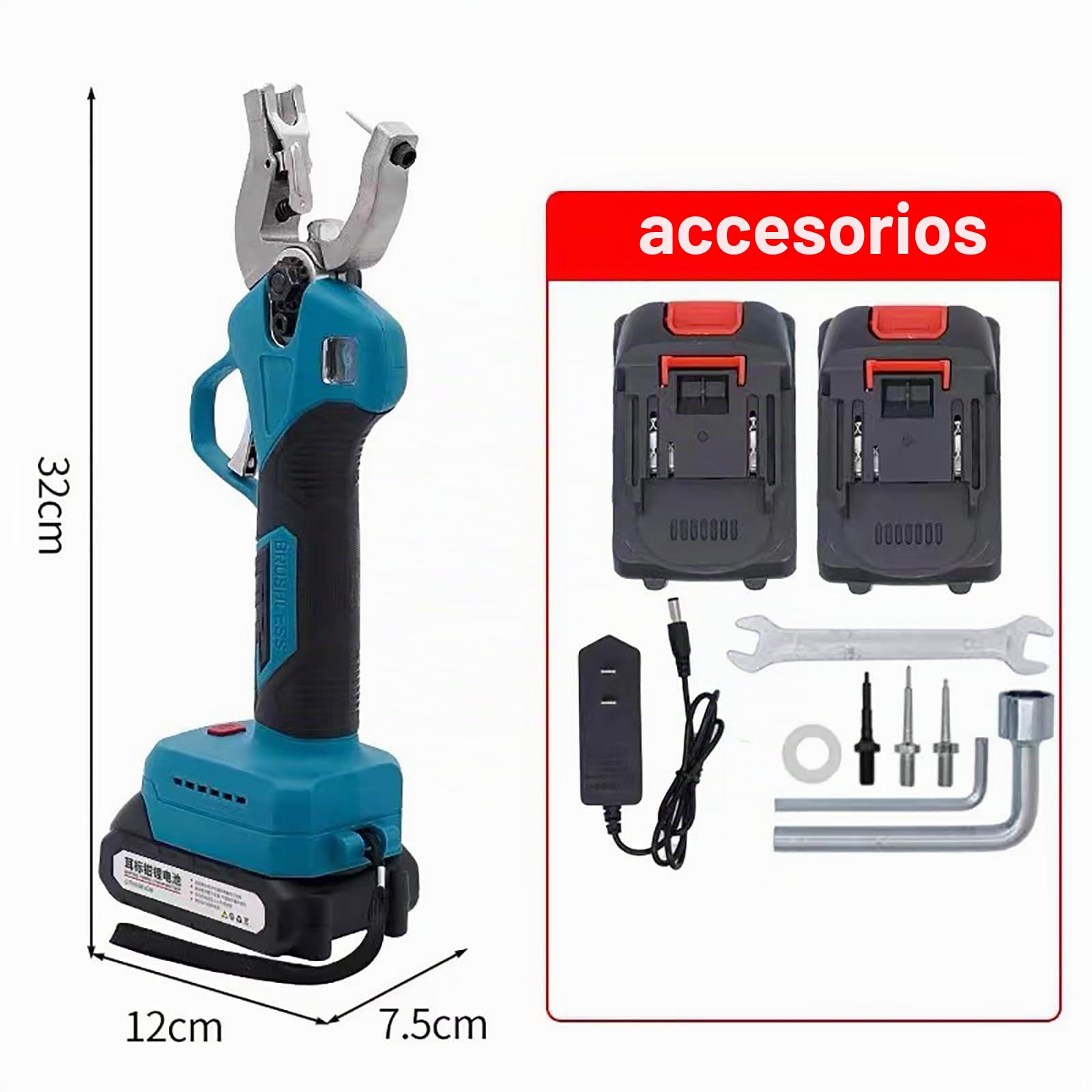 Aplicador eléctrico de Crotales para Ganado - Alicates de Rebote automático con baterías - Ideal para Cerdos, Vacas, ovejas y Conejos - Fácil conteo y etiquetado