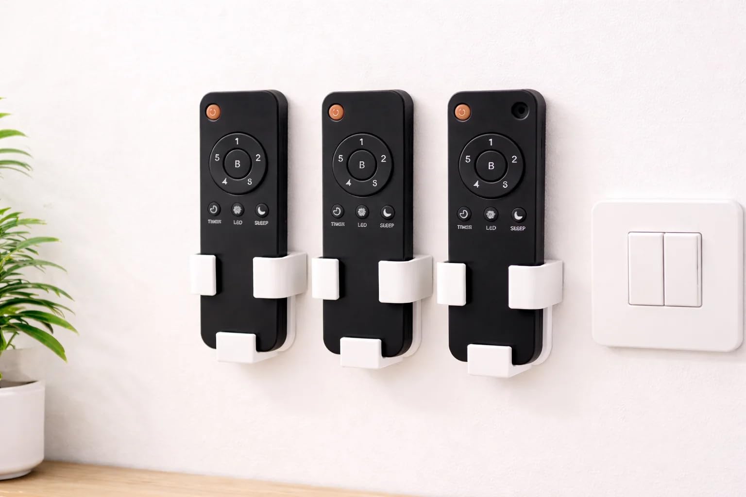 Universal BLDC Fan Remote Holder – Wall Mount Bracket for Atomberg & Other Fans | 3D Printed White PLA | Self-Adhesive, No Drill | Pack of 3-picture-17