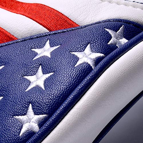 image for GOOACTION USA Golf Club Driver Cover American Stars and Stripes Flag S