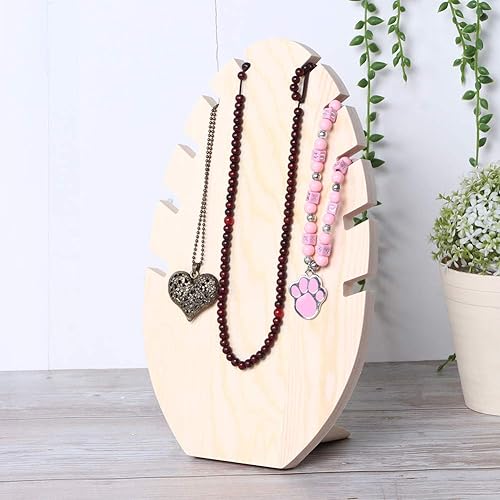 Miniatura 4 de Fydun Wooden Standing Necklace Display Rack Plate Rack MultI Necklace Rack Small Wide Range Of Uses (S (20x12.5x7cm7.9x4.9x2.8in))