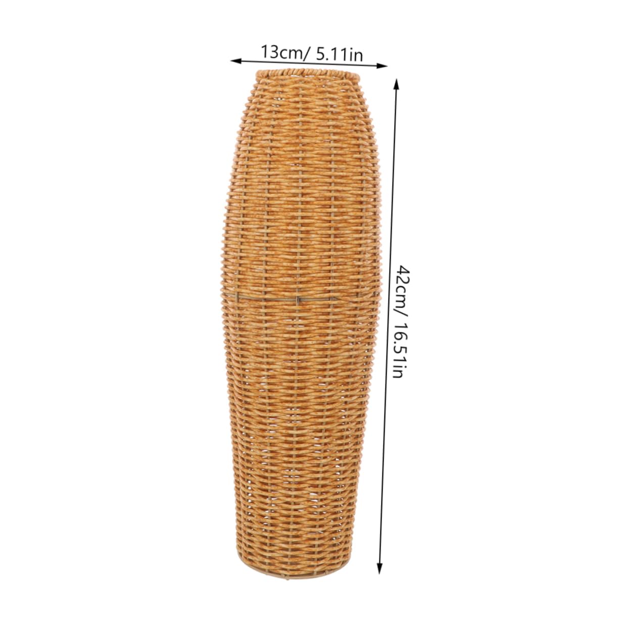Holibanna 2piezas Jarrones Altos De Suelo De Plástico con Diseño Imitación Ratán Decoración Rústica Moderna para Salón Soporte Resistente para Flores Artificiales y Secas Estilo Natural y Du