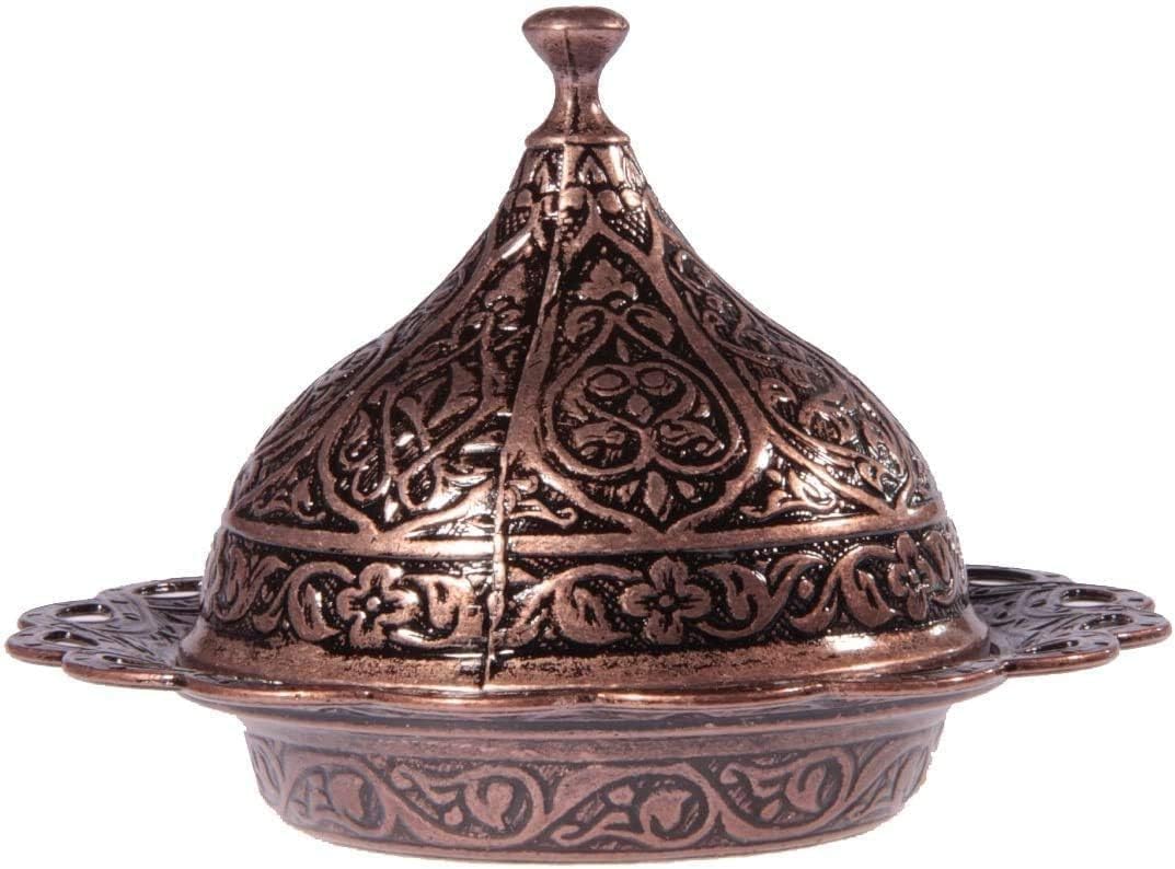 Coffee Presentation Set Coffee Cup Set for 6 People Turkish Arab Greek Coffee Cup Espresso Latte Traditional Ottoman Turkish Coffee Set for 6 People (Copper Antique)