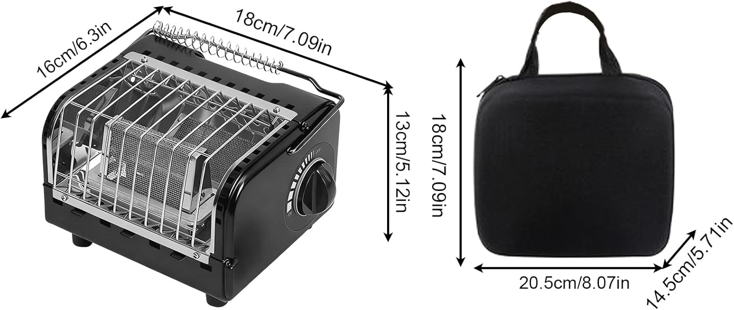 Camping Heater Stove - Adjustable Compact Heater, Portable Stove with Carry Bag for Outdoor Cooking, Hiking Adventure Fishing Backyard Mountaineering Sports Enthusiasts Travel Gear