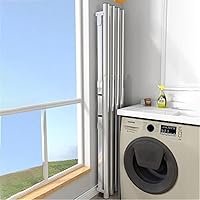 Vista 5 de Industrial-Grade Folding Drying Rack, 5-Rod Stainless Steel Laundry Hanger, Heavy Duty, Space-Saving, Retractable for Balcony, Bedroom (63in 63in)