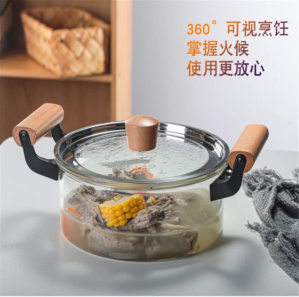 Transparent Glass Pot Heat Resistant Soup Household Kitchen Vegetable Salad Instant Noodle Bowl Cookware image 3
