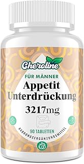 12-in-1 Appetitzügler & Fettverbrenner für Männer – 3217mg Hochdosiert mit Glucomannan aus der Konjakwurzel, Grüntee, Chitosan & Forskolin – Natürlich, Ballaststoffe, Sättigung – 90 Tabletten