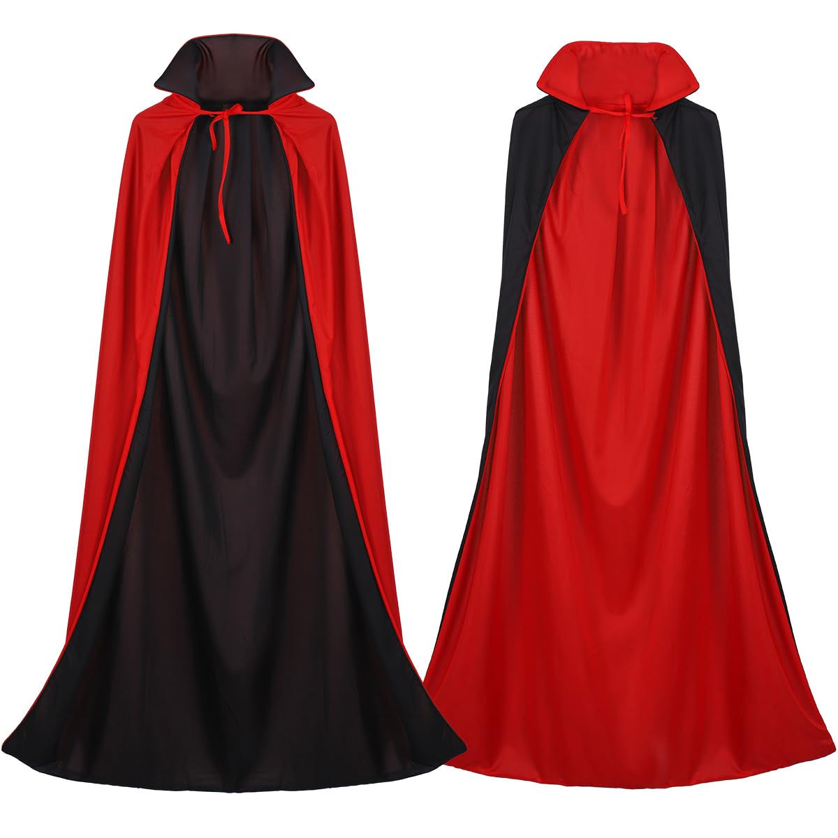 WINOMO Halloween Vampire Cloak Capes,Stand-Up Collar Capes Unisex Vampire Costume for Halloween Theme Party Masquerade Cosplay