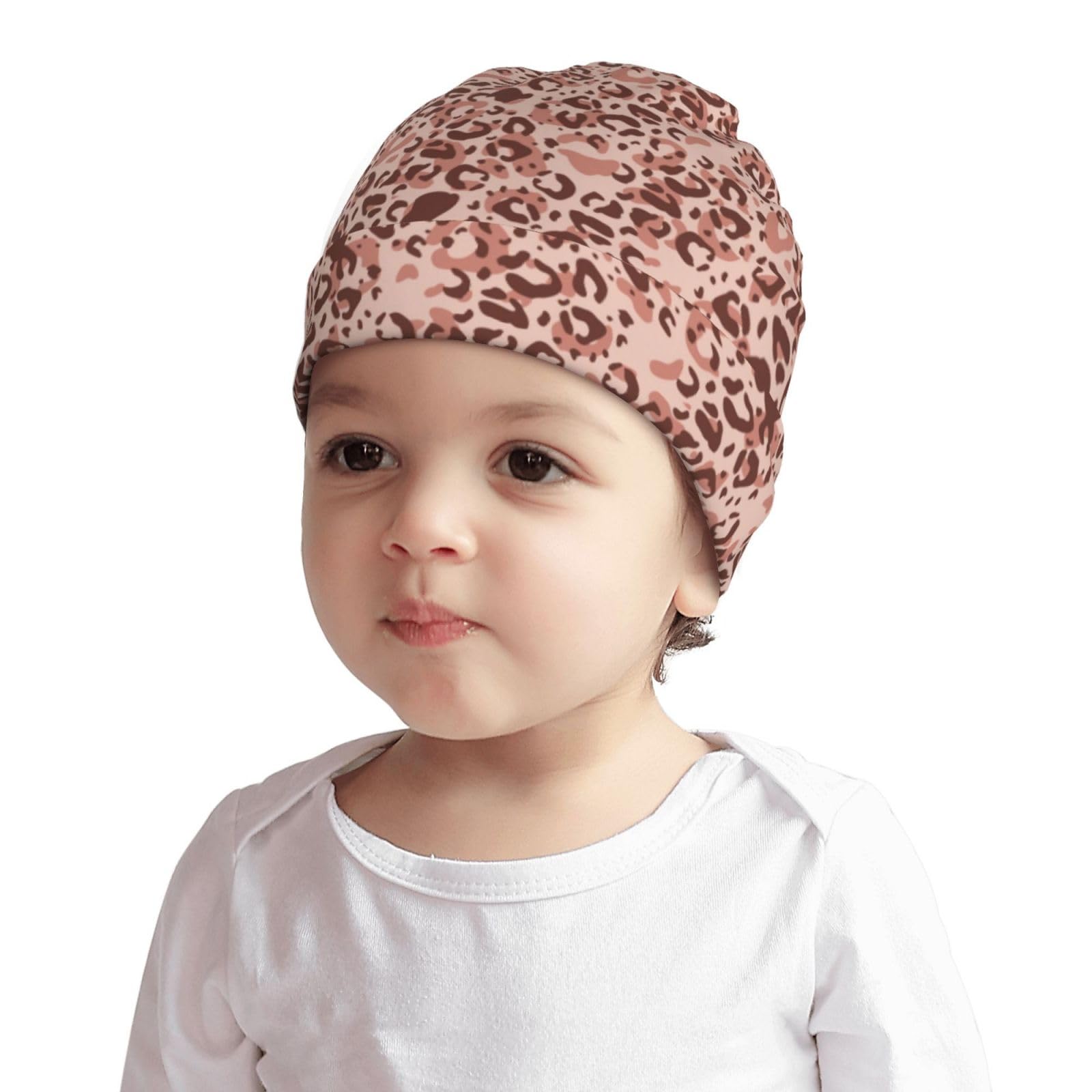 Rqzwdq Leopard Stripes Kids Beanie Hats Warm Knit Beanie Cap Skull Caps Gifts Decor for Boys Girls