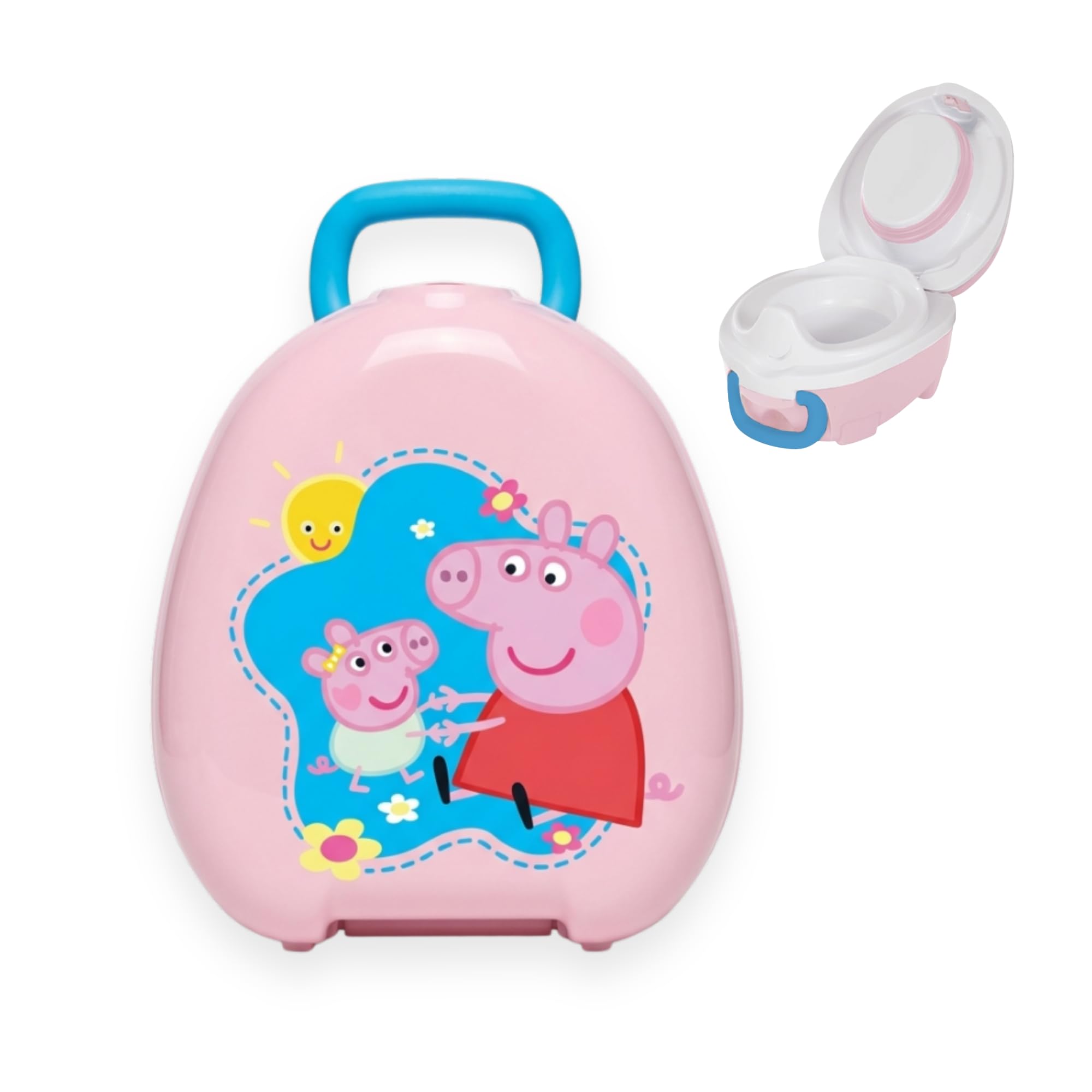 My Carry Potty- Reise-Töpfchen mit Peppa Pig Charakter, preisgekrönter, tragbarer Kleinkind-Toilettensitz für Kinder, die überall hin mitgenommen werden können