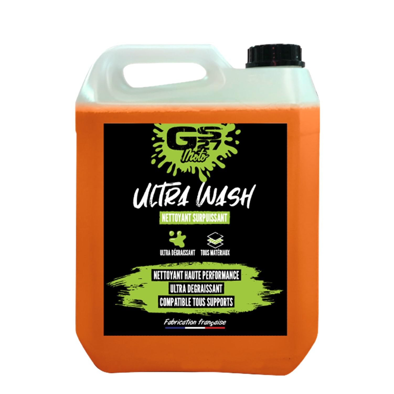 GS27 - Ultra Wash Moto - Detergente Surpotente - Compatibile con Tutti i Materiali - 5L