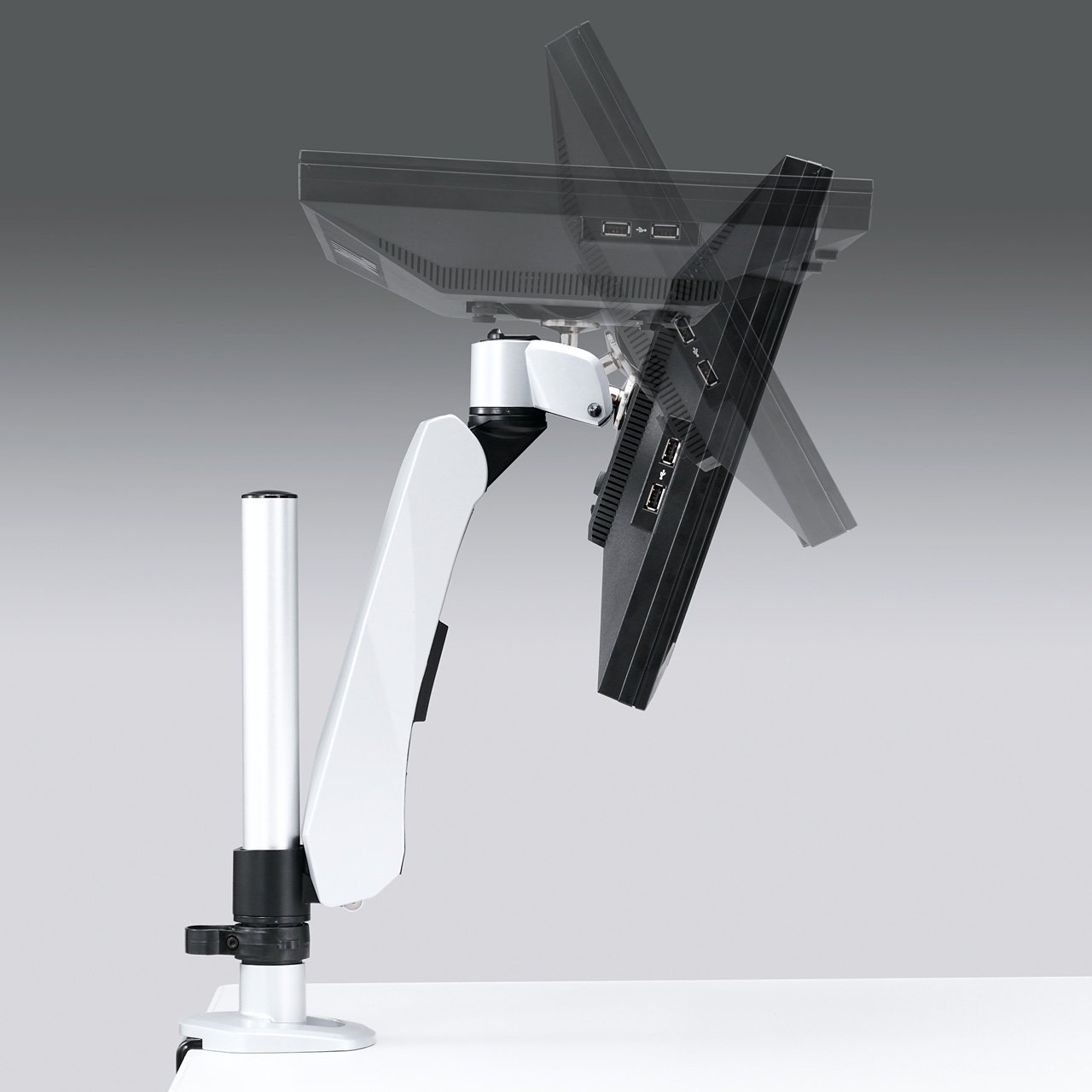 Amazon.co.jp: サンワサプライ 垂直液晶モニターアーム CR-LA1006N 