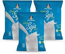 Tia Sônia, Kit Extrato Leite de Soja Pó Solúvel 200g cada Tia Sônia
