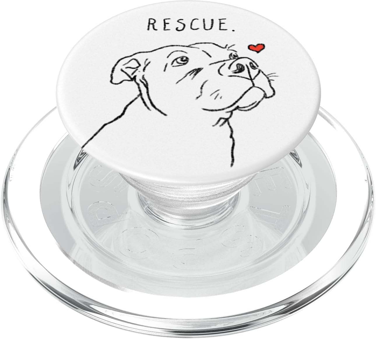 Rescue Dog, Pitbull, Rescue Mom, Pittie Mom, Bully Breed PopSockets PopGrip: Swappable Grip for Phones & Tablets PopSockets PopWallet for MagSafe