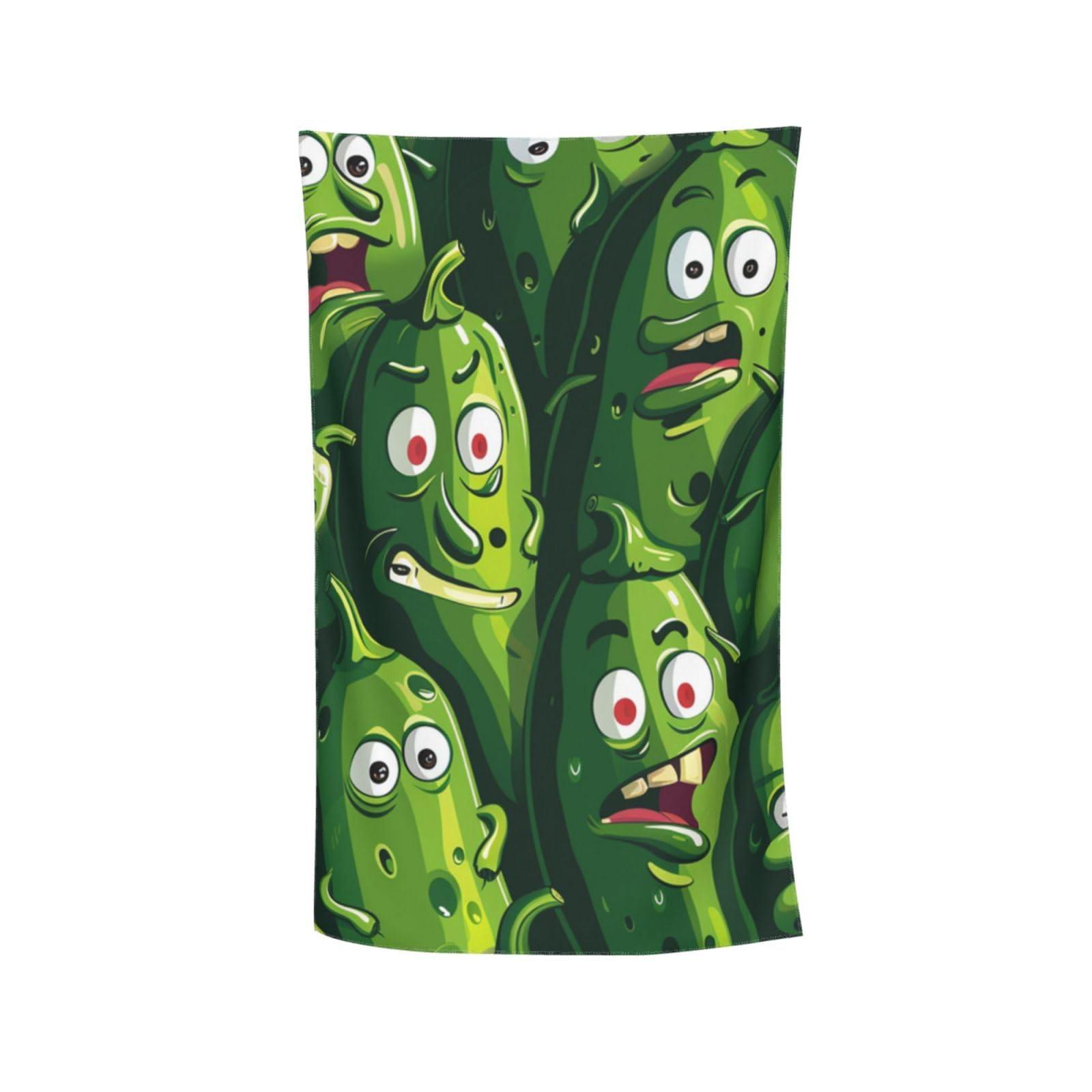 MIEPOS Fun Pickle Beach Towel,32x52in,Quick-Dry Sand-Free Pickle Bath Towels,Microfiber Lightweight for Travel Pool Yoga Beach Outdoor Activities