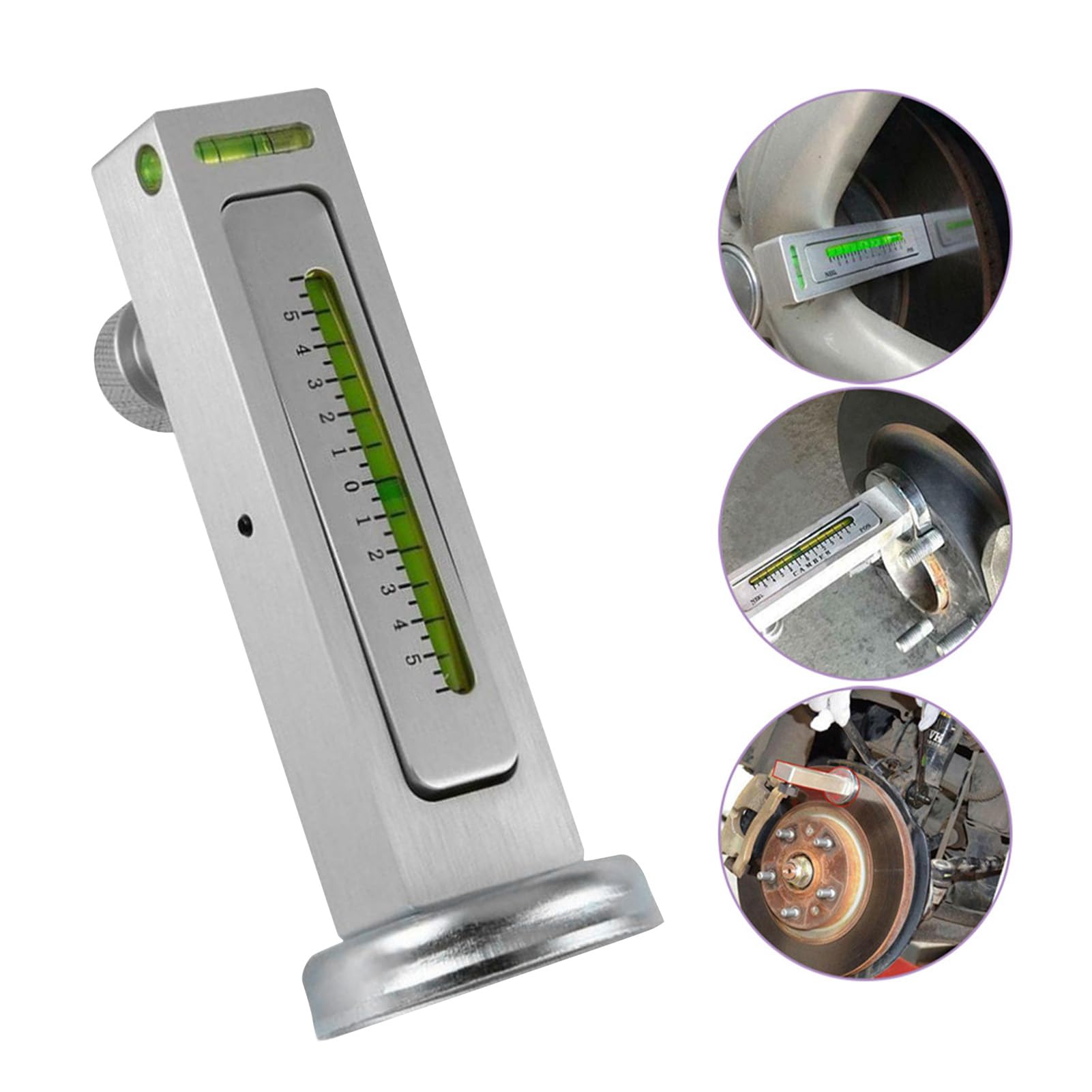 Strumento Calibro Magnetico,Calibro della Campanatura,Riparazione Pneumatici Regolabile Allineamento delle Ruote Calibro della Ruota Strumenti di Allineamento della Campanatura Misuratore Dell'angol