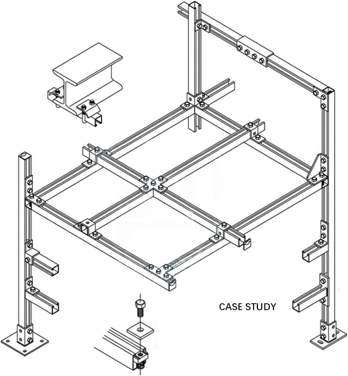 Metal Strut Channel with Slotted Back 500mm/19.69" Pre-Galvanized Steel U Channel 2 Pcs Framing Steel Channel - Efficient Support Solution (Thickness 1mm, Size 41x21mm)