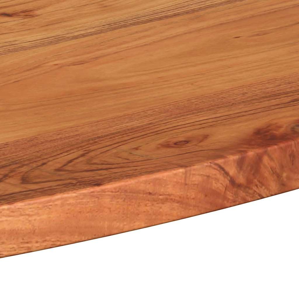 Stół owalny 120 x 50 x 2,5 cm, lite drewno akacjowe | Naturalne wykończenie, zamiennik stołu, łatwa do czyszczenia powierzchnia, rustykalny design