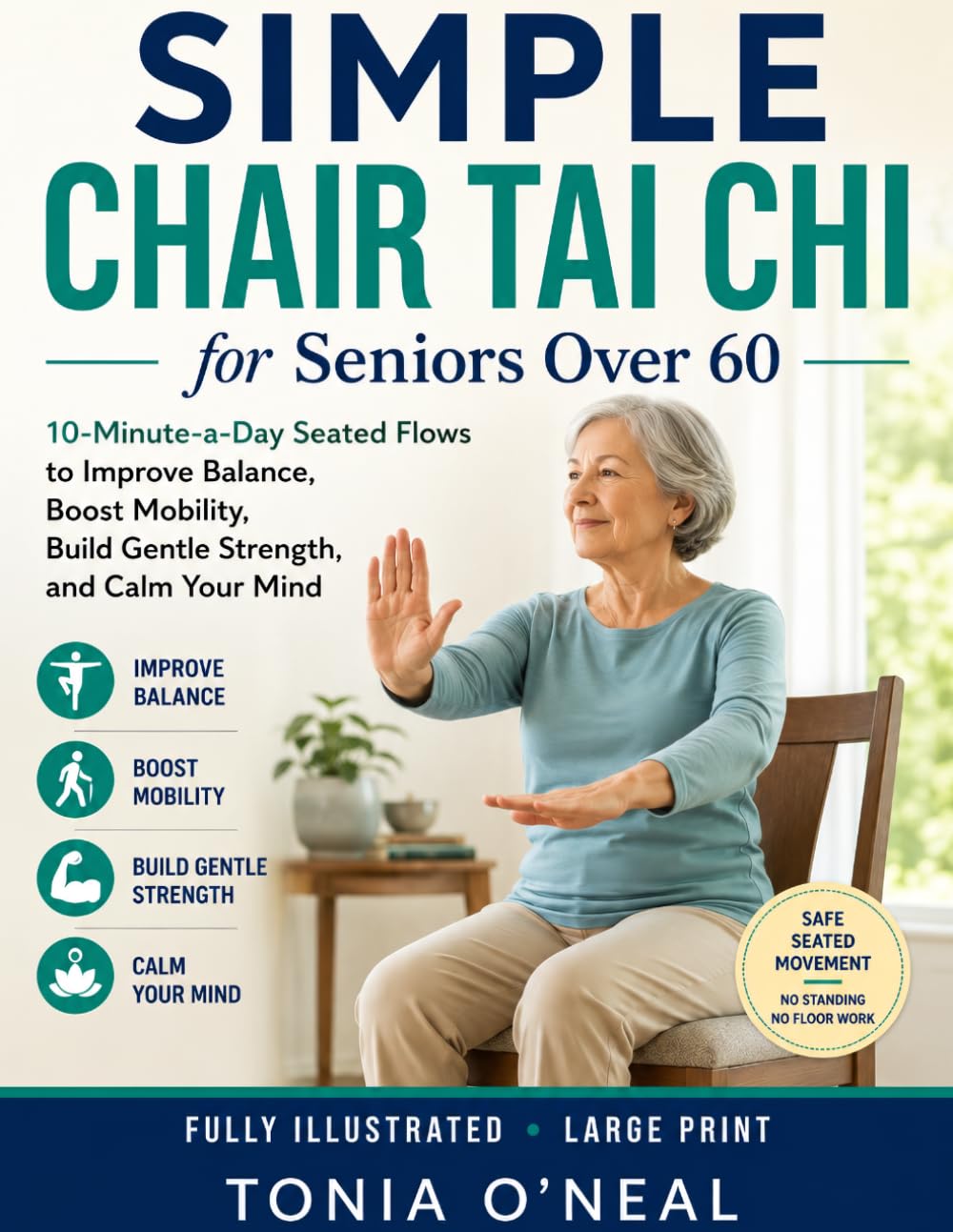 Simple Chair Tai Chi for Seniors Over 60: Gentle & Easy 10-Minute Seated Flows to Improve Balance, Boost Mobility, and Calm the Mind — A 28-Day Beginner's Program | Large Print & Fully Illustrated