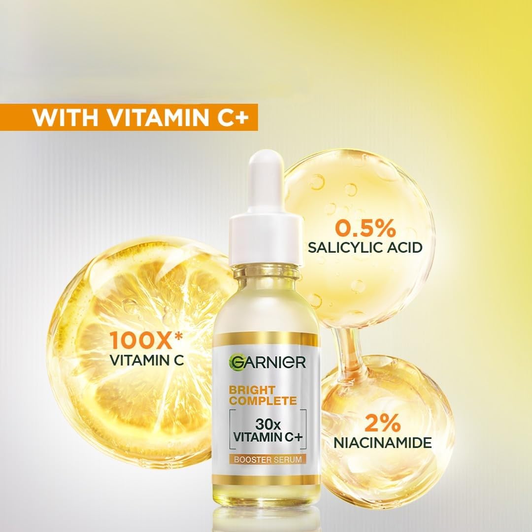 Garnier Skin Naturals Glow Serum ingredients: Vitamin C+, Salicylic Acid, Niacinamide