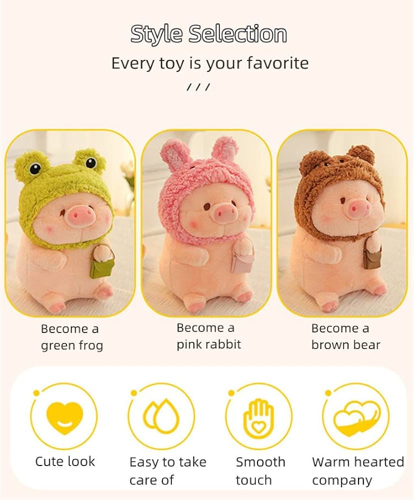 Amazon.com: Gujuja 11.8 Inch Pig Plush Pillow Delicate and