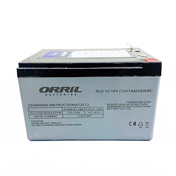 ORRIL ENERGY 12V 14AH C27 SMF UPS-Emergency Battery for Use in UPS/Solar And All Multiple Use. (MADE IN INDIA)