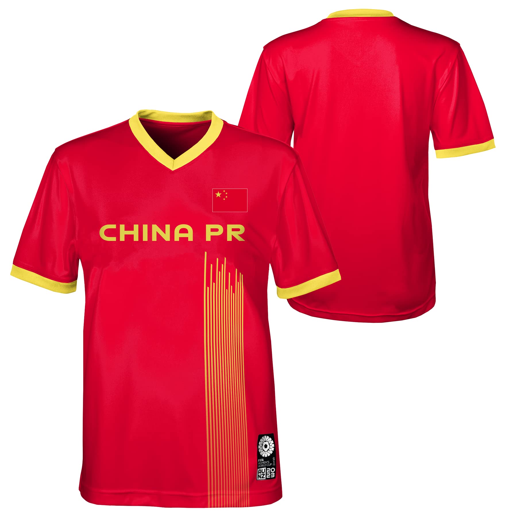 FIFA Maglia Ufficiale della Squadra Giovanile della Coppa del Mondo di Calcio Femminile 2023, Cina Maglietta Unisex - Adulto (Pacco da 1)