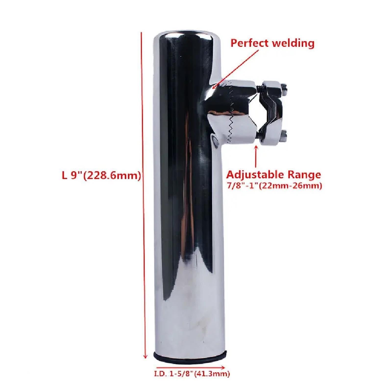 Supporto Girevole per Canna 9 pol. 304/316 SS 22-26mm