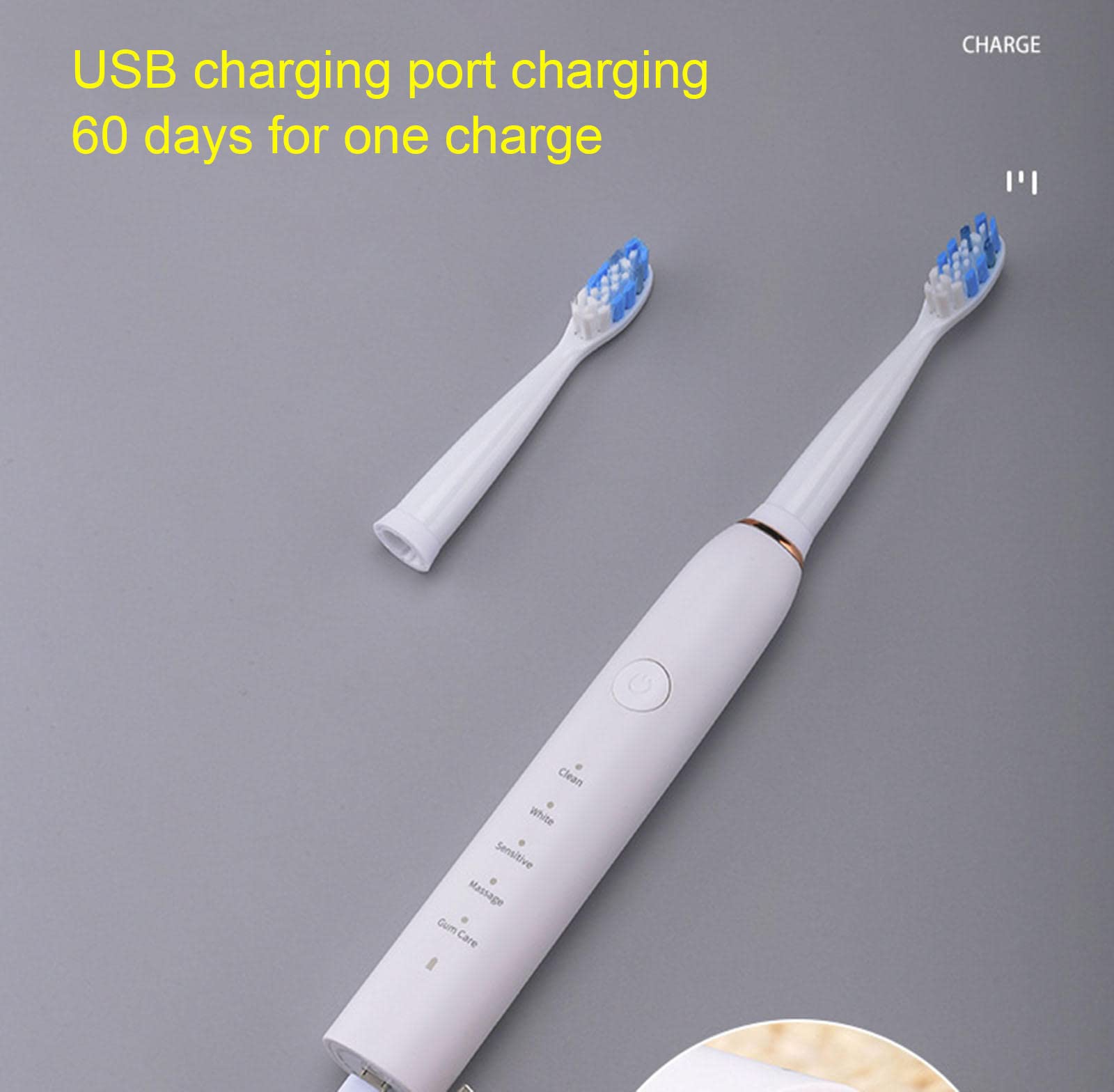 Spazzolini da Denti elettrici - Spazzolino da Denti Elettrico per Adulti e Bambini, American Dental Association accettato, Sonic da Viaggio Ricaricabile,A