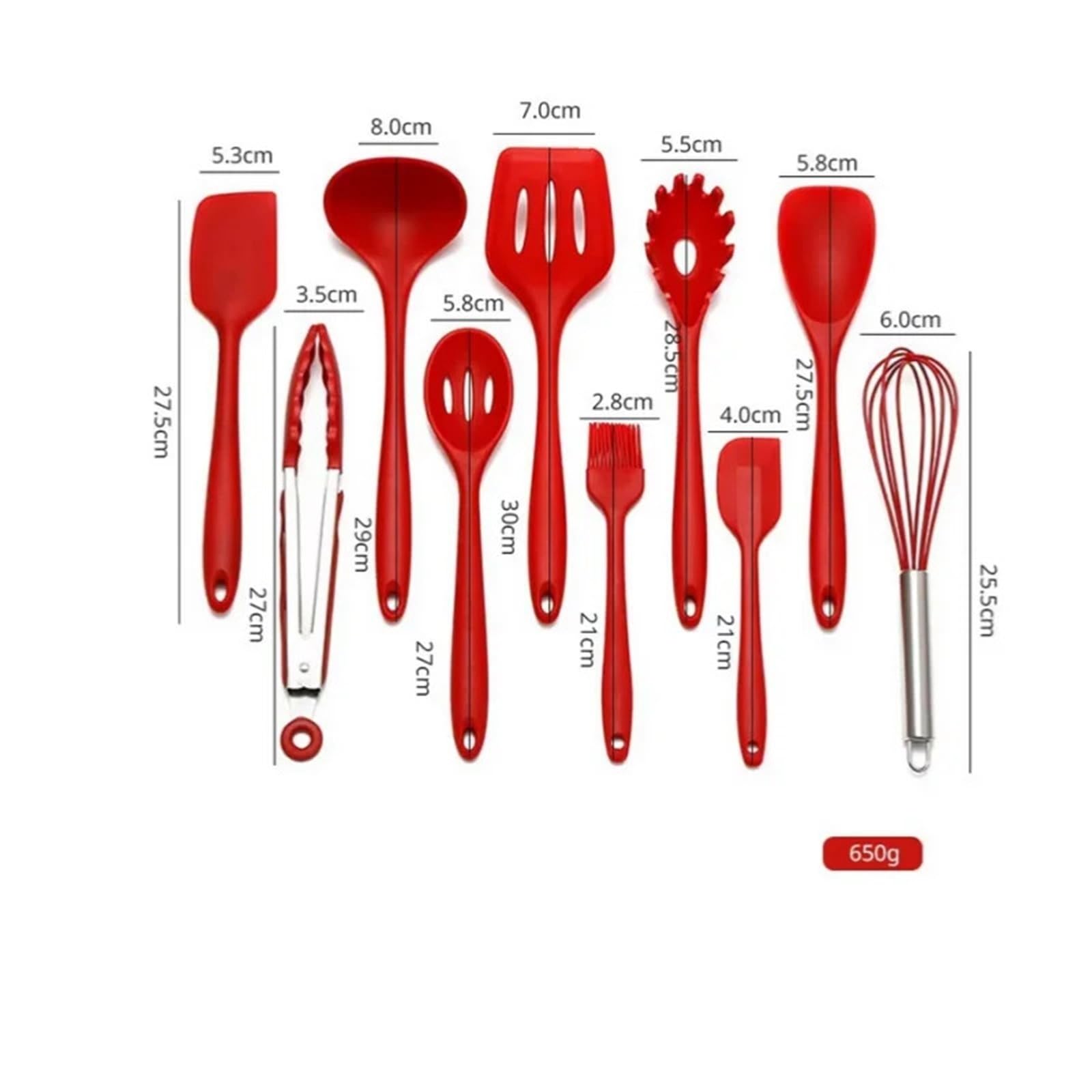 10-teiliges Küchenutensilien-Set aus Silikon, Koch- und Backutensilien for den Heimgebrauch(Black)