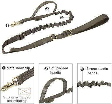 Tactical Bungee Dog Leash Adjustable Dog Pack Hound Saddle Bag Backpack with Handle