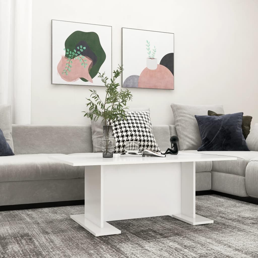 Couchtisch Weiß 103,5x60x40 cm Spanplatte