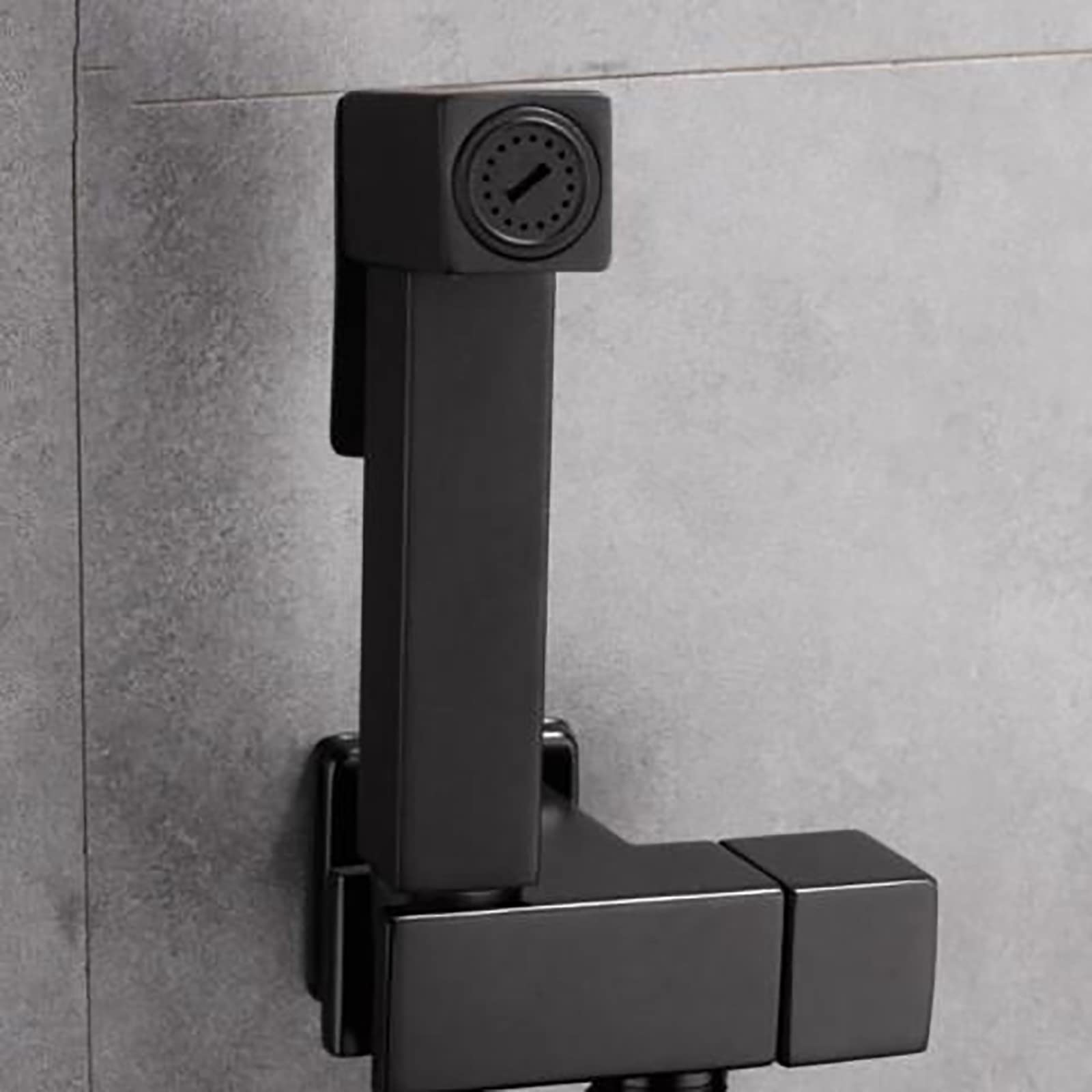Spruzzatore per bidet, doccetta per WC, montaggio a parete, in ottone massiccio, rubinetto per bidet da bagno, soffione quadrato, panno per la pulizia del bagno, set spruzzatore per l'igiene del bagno