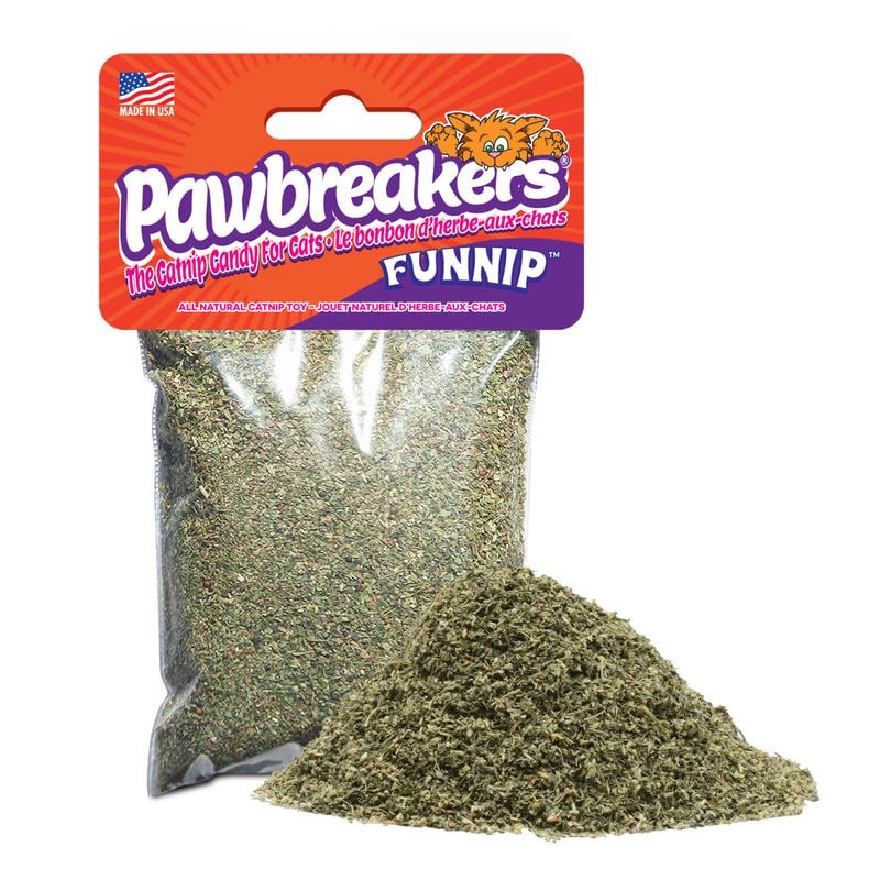 Pawbreakers® Funnip™ – Premium Catnip Treats for Cats & Kittens | Catnip Cat Treats, Fill These Catnips in Toys for Cat, Cats Snacks| No-Stick Fine Grind Catnips - Made in USA