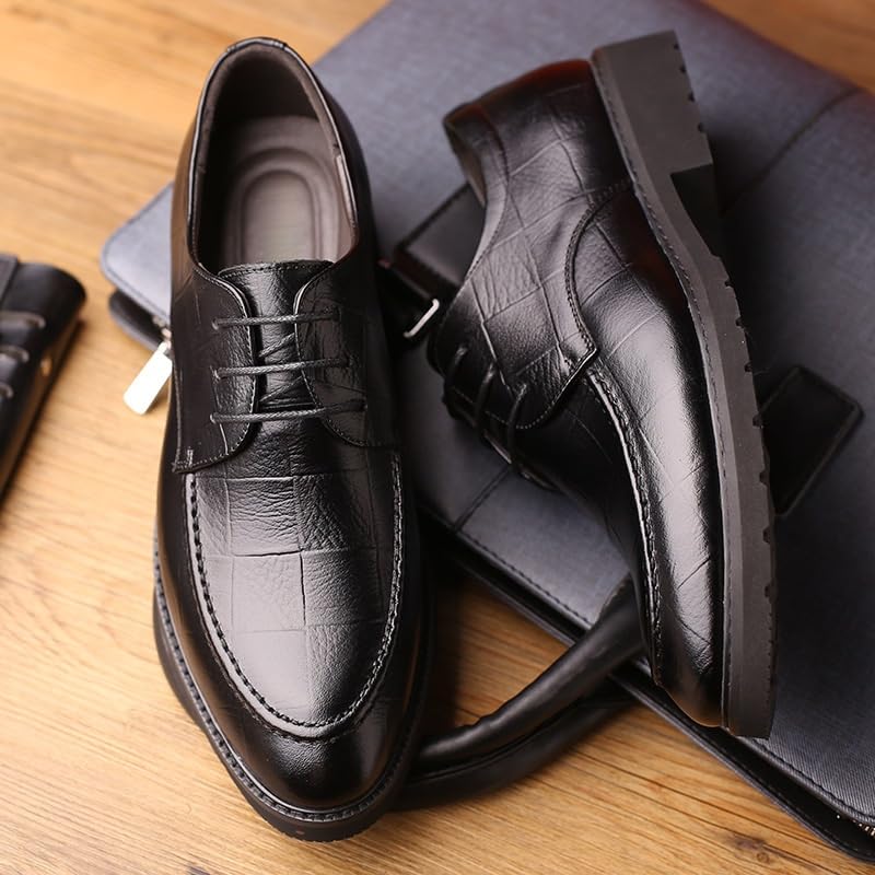 Classic Lace-up Formal Oxford Shoe Men's Patent Leather Tuxedo Dress Shoes Mens Comfort Orthopedic Dress Shoes Anti-Slip Low Top Non Slip Prom Formal Shoes3