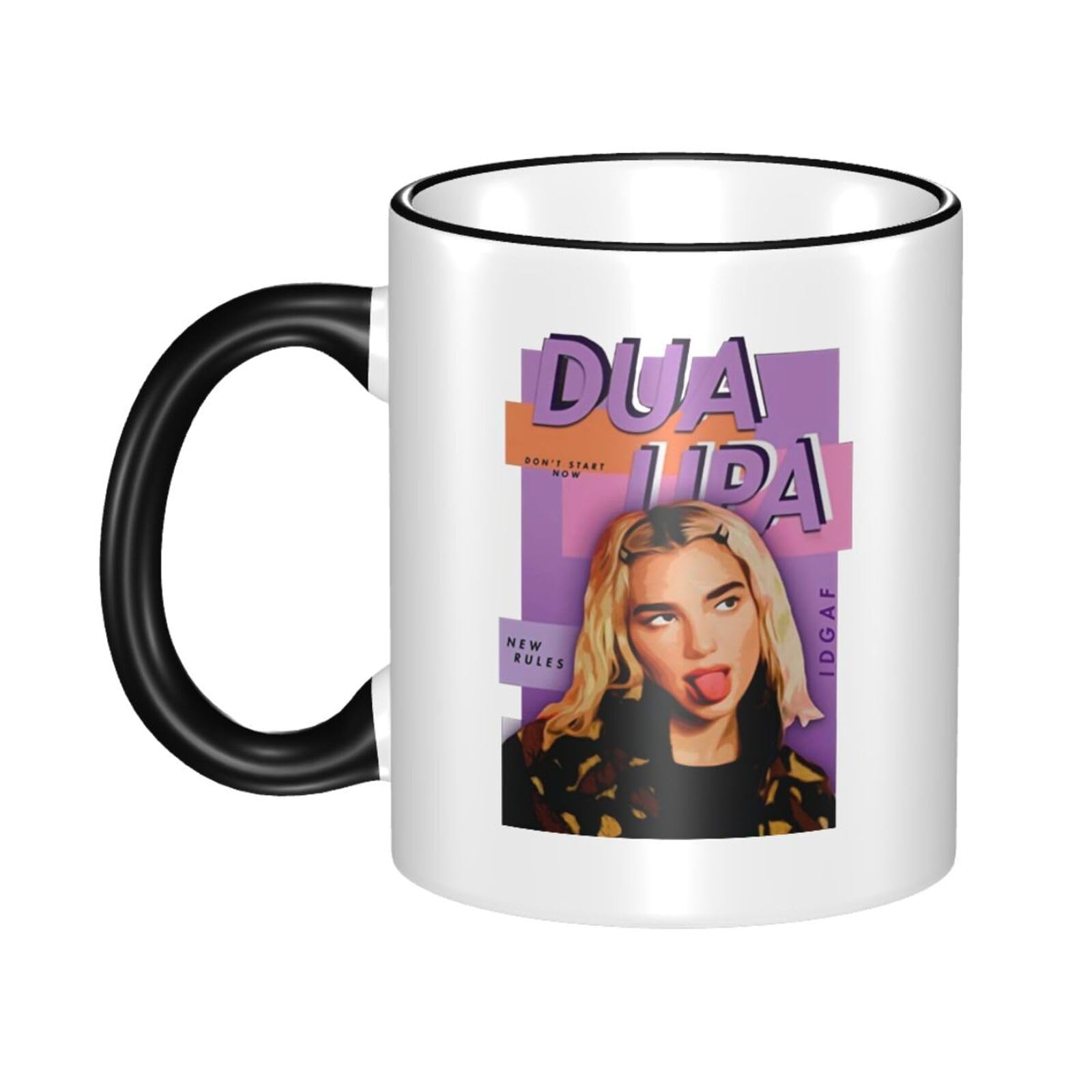 THERIGHTEN Women Men Singer Lovers Ceramic Coffee Mug Funny Adult Ceramic Coffee Cup Humor Black Handle Tea Cups Personalized Design for Coworker Mom Dad 11OZ Coffe Mug