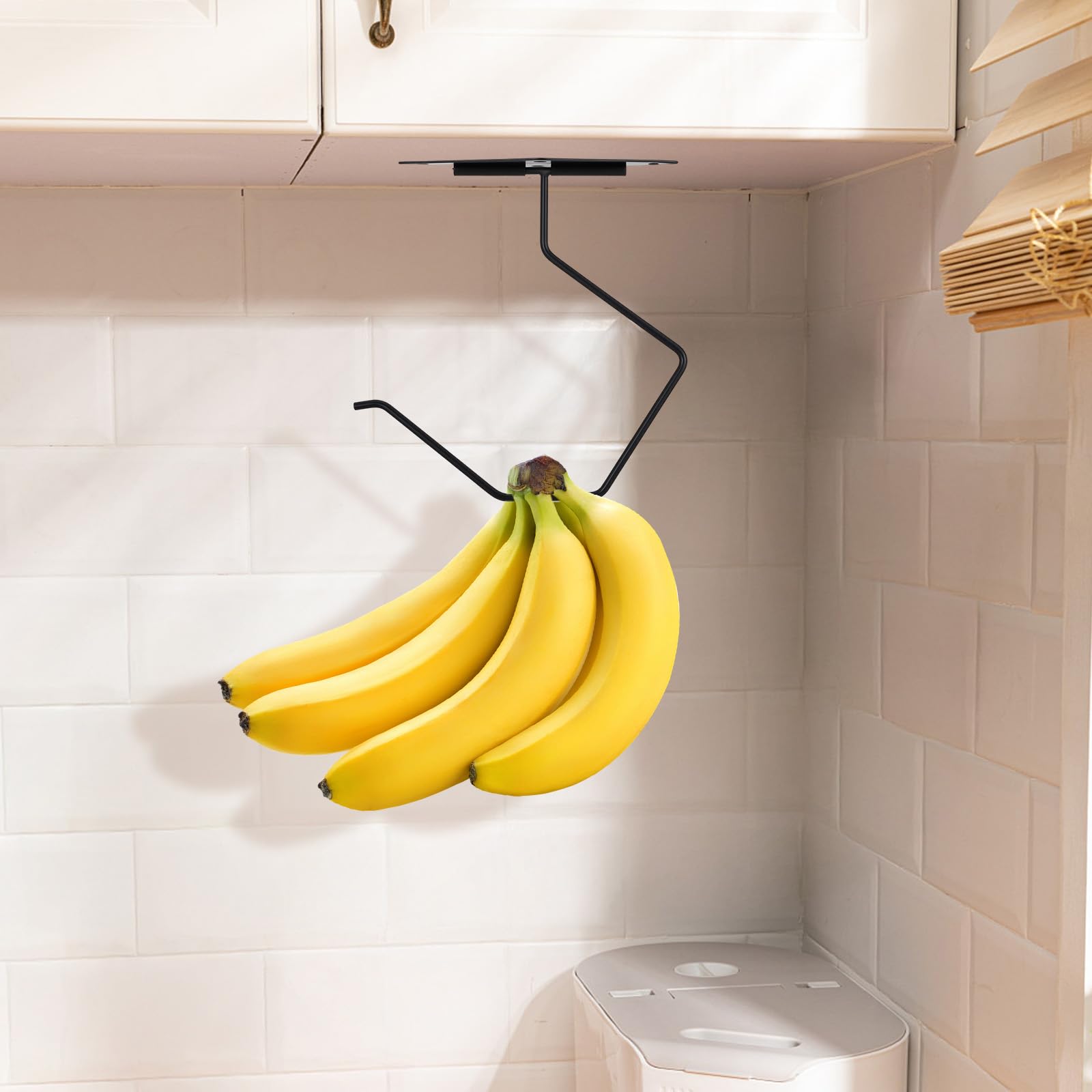2 Stück Bananenhaken, Banana Hanger, Unter Schränken Bananen Aufhänger, Multifunktionaler Großer Haken für Obst Aufhängen oder Gegenstände 