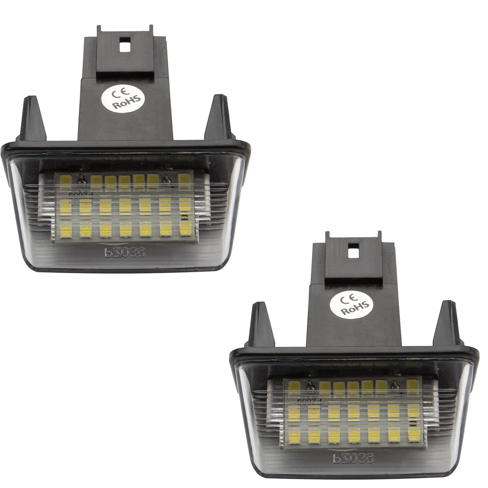KASturbo 2pcs Lampada targa, luci targa a LED posteriore per 206 207 307 308 406 407 Partner C3 C4 C5 Berlingo 6340A3