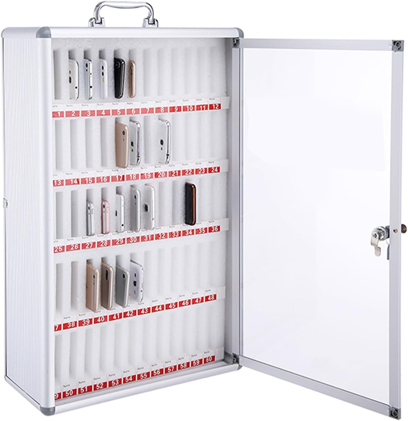 Portable School Mobile Phone Locker Cabinet for Students - Holds Up to 60 Cell Phones, Ideal for Classroom Management & Security, Available in 6/12/24/36/48/60 Capacity