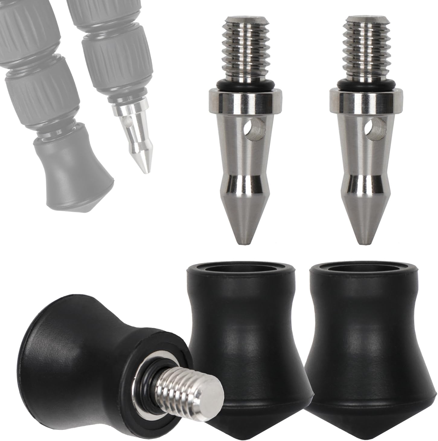 Koolehaoda Universal Rubber Feet Tripod Spike NonSlip