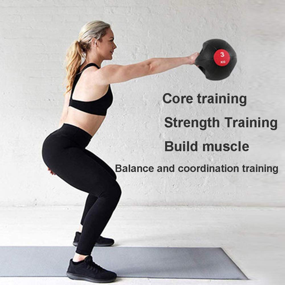 Medizinbälle Binaural Medizinball, Gummi Gravity Ball, Core Training Muskeltraining Fitness Ball for Home und Fitnessraum, 3 kg / 4 kg / 5 kg / 6 kg / 7kg / 8KG / 9KG / 10kg (Size : 8kg/17.6lb)