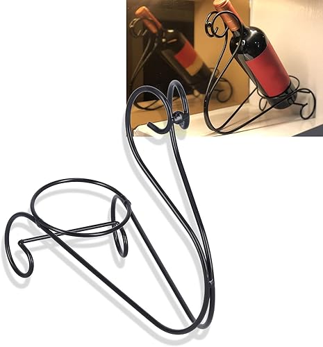 Miniatura 7 de Fydun Red Wine Rack Decorative Iron Simple Wine Bottle Display Rack Living Room Wine Cabinet Wide Range of Uses