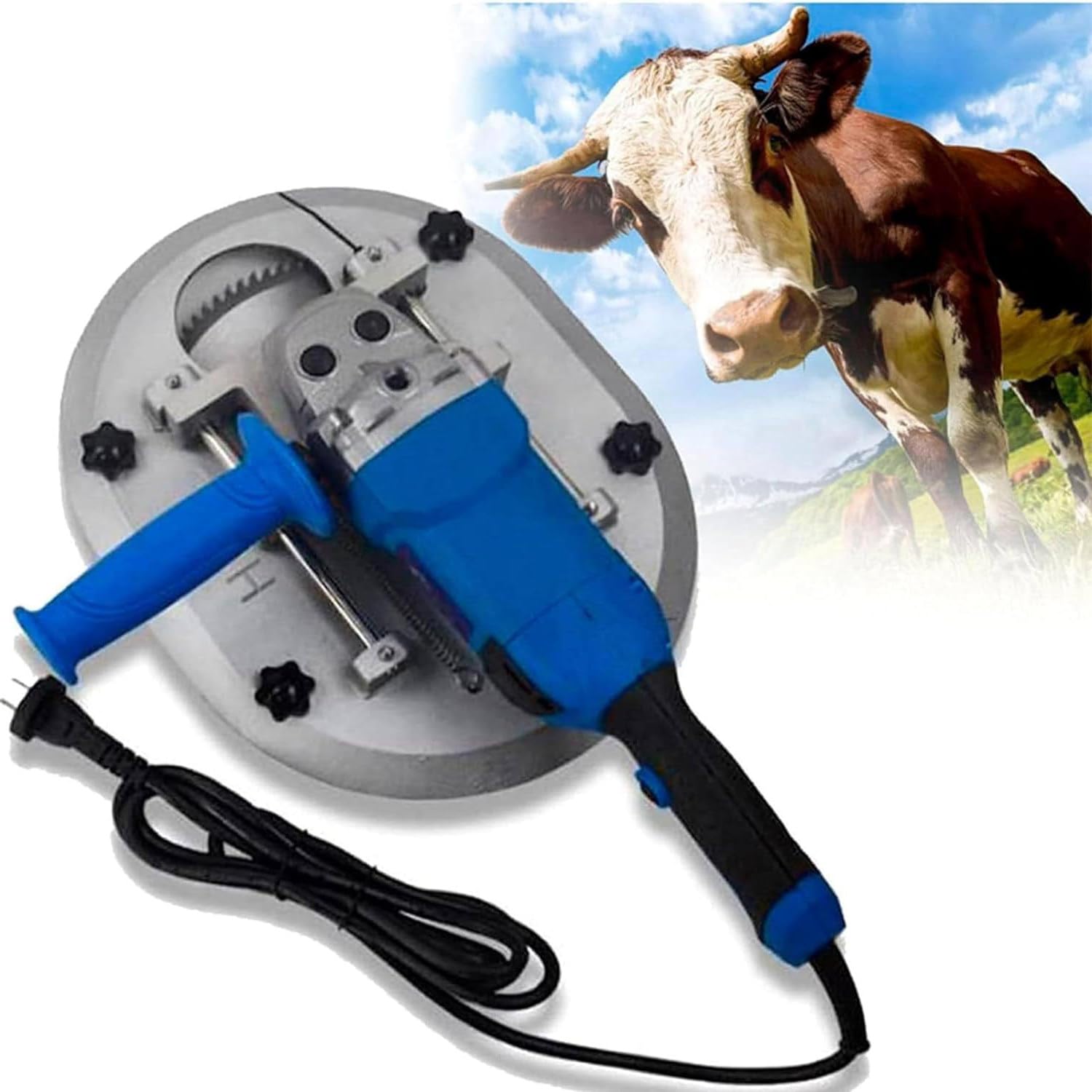 Qiang Dehorner Elettrico 1900W per Bovini Ovini Capre,8800 Giri/min Portatile Indolore Taglierina Corno Resistente Alte Temperature,Attrezzo Professionale per Agricoltori Ranch Fattoria Blue