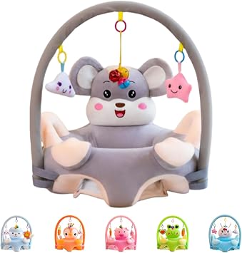 Childrens Sofa, Sitting Practice Chair, Cushion, Fluffy, Plush, Cute, Soft, Washable, Animal, Cushion, Fall Prevention, Boys, Girls, Nursery, Baby Shower, Gift, Double Smooth Zipper For Mats