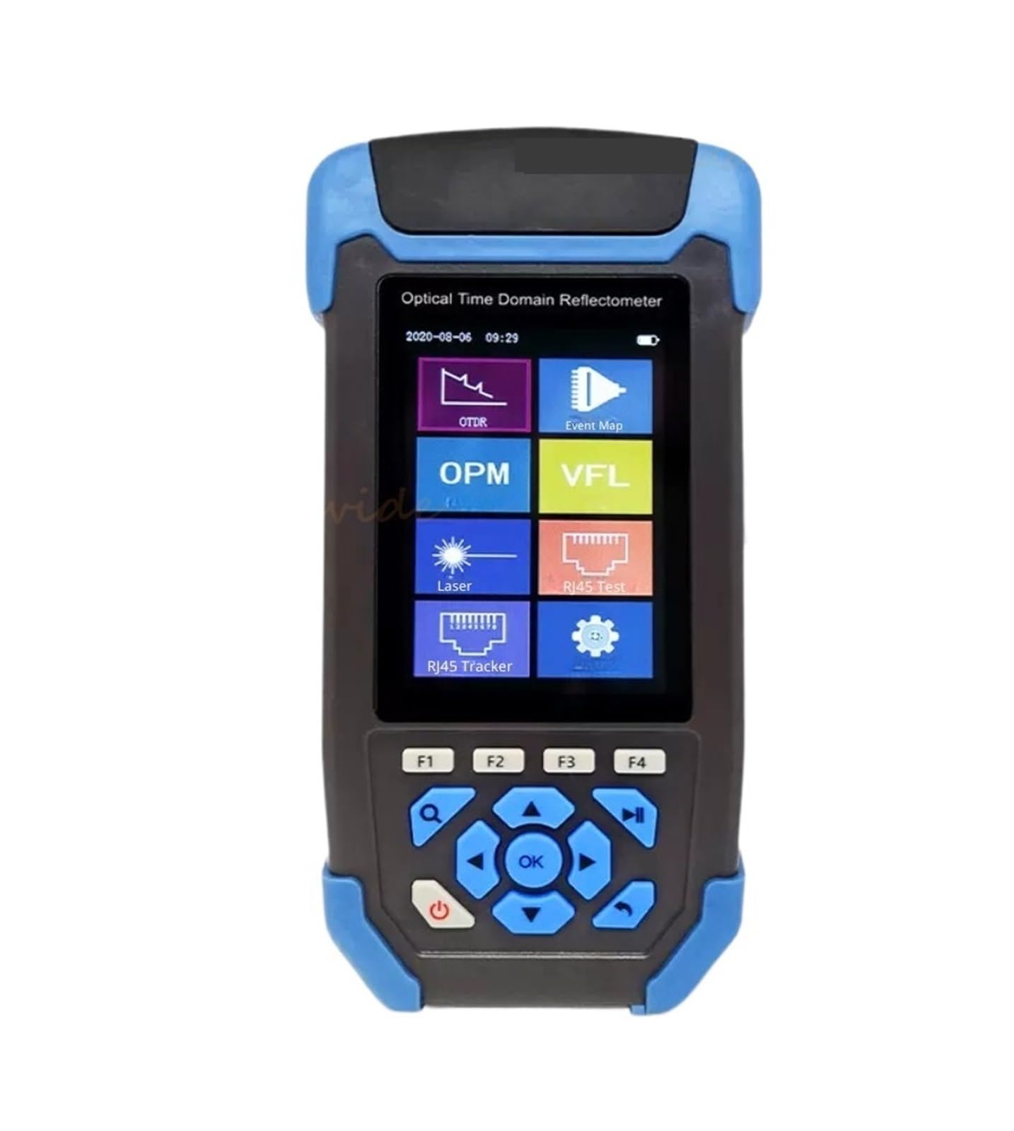 Fiber Tester, Fiber Optic Reflectometer 1310/1550nm with VFL OLS OPM Event Map 22/24dB for 60km Tester