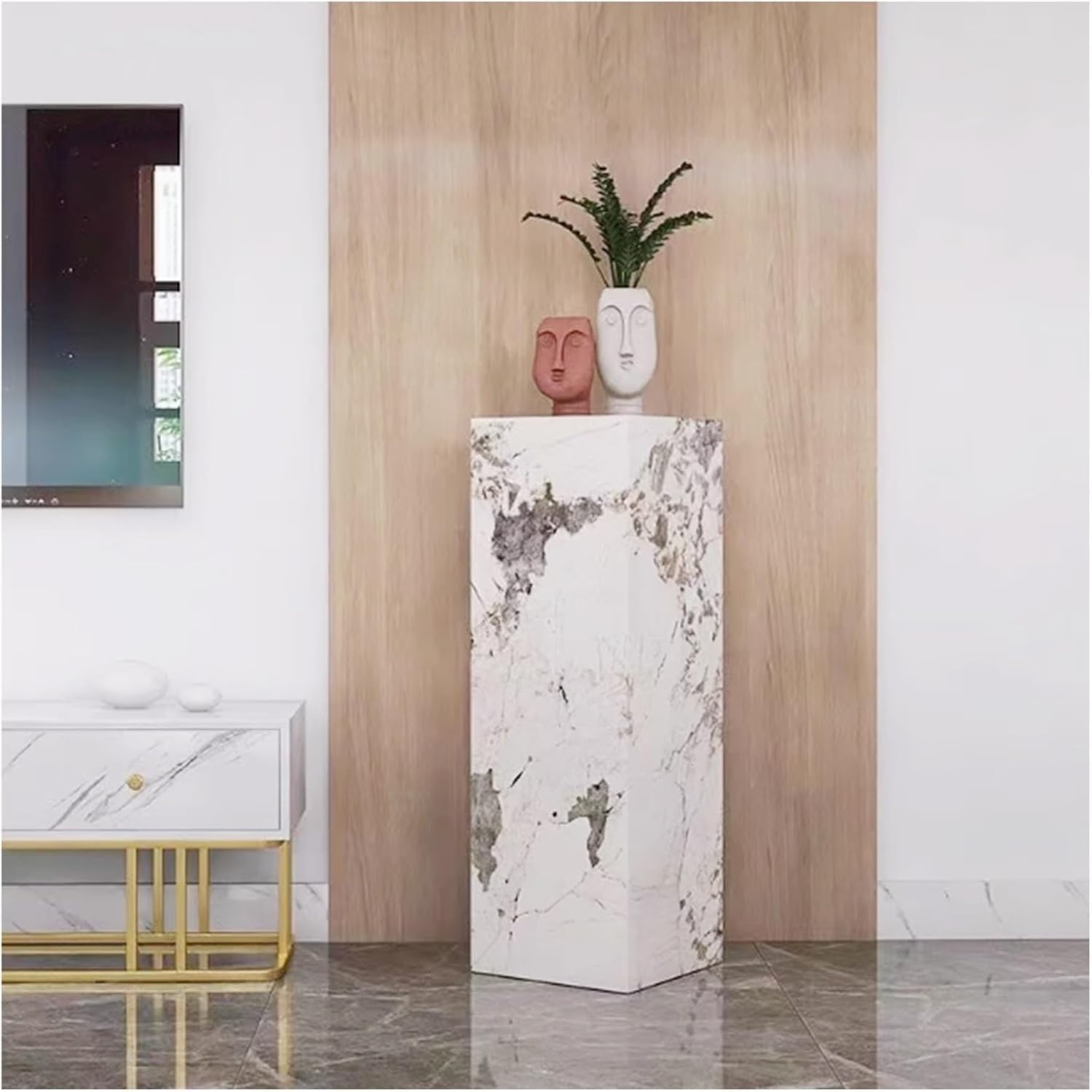 Soporte de Pedestal de exhibición de cubo cuadrado for decoración de mesa de postres de boda y fiesta(40x40x40cm)