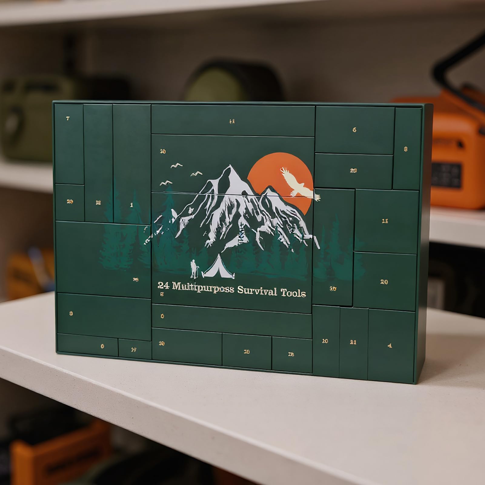 Calendario 'Avvento Conto Alla Rovescia 24 Giorni Di Cool Gadgets Di | Conto Alla Rovescia Originale Per Natale Per Famiglia Ragazzi Adulti Attivita Esterna Campeggio Pesca