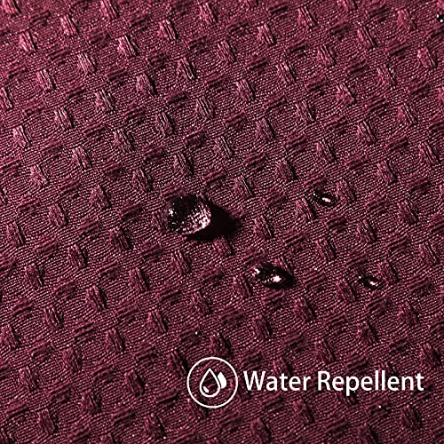 VANZAVANZU Shower Curtain for Bathroom with Metal Hooks Waffle Fabric Shower Curtain Heavy Duty Bath Curtain for Wet Room Bathtub Shower Stall Weighted Hem - Image 3